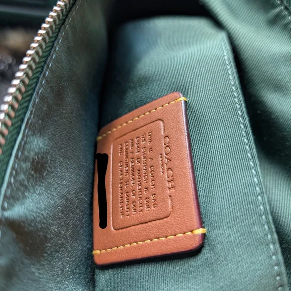 Coach Emerald Green Pebbled Leather Satchel with Removable Strap - Picture 5 of 5